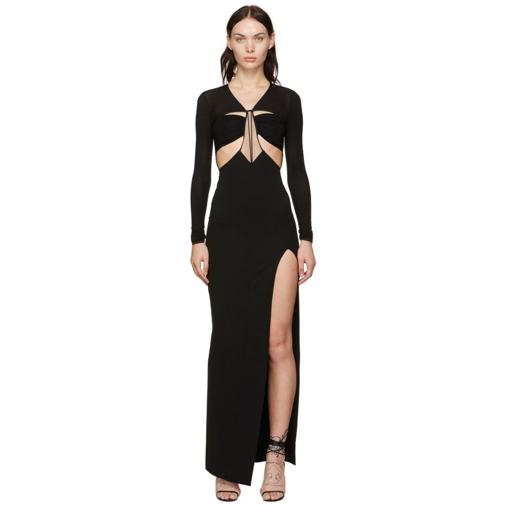 NENSI DOJAKA
Black Paneled Maxi Dress